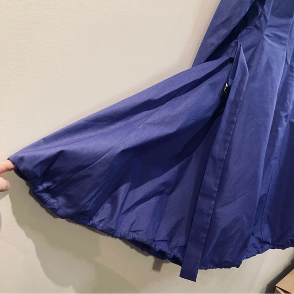 SAMUEL DONG Sz L Bubble Hem Slouchy Neck Drawstring Collar & Waist Trenchcoat - Picture 9 of 12